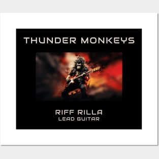 Riff Rilla - Lead Guitarist of the Thunder Monkeys Posters and Art